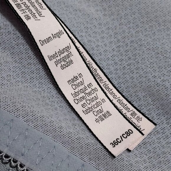 Victoria's Secret Dream Angel Lace Bra Bralette Pink Gray Lavender, Size 36C - Picture 10 of 13